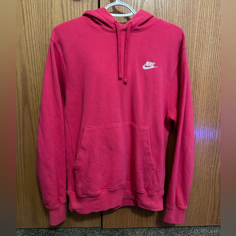 Hot pink Nike hoodie